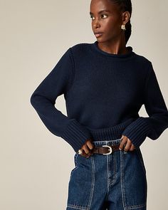 J.Crew: Heritage Cotton Rollneck™ Sweater For Women Best Sweaters, Turtleneck Sweaters, Jcrew Sweater, Roll Neck Sweater, Sweater For Women, J Crew Men, Womens Turtleneck, Mens Chinos, Women's Sweaters