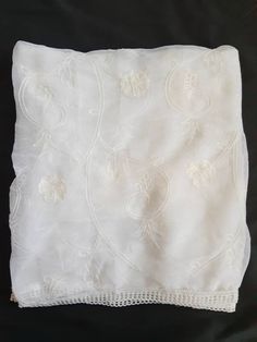 Beautiful soft white chiffon Chikankari dupatta with crochet lace to match your ethnic wear kurtas, Chikankari kurtas. color White, black Lace Work Dupatta For Wedding, Anarkali Style Dupatta With Cutwork For Eid, White Semi-stitched Dupatta With Embroidered Border, Semi-stitched White Dupatta With Embroidered Border, Festive Unstitched Cutwork Dupatta, White Bohemian Semi-stitched Embroidered Fabric, Eid Wedding Dupatta With Cutwork, Eid Chanderi Dupatta With Cutwork, Wedding Cutwork Dupatta For Eid