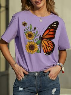 Casual T-Shirts is fashionable and cheap, come to Lilicloth to find out about the Clothing Christian Men, Short Sleeve Tops, Christian Clothing, Clothes Gift, Casual T Shirts, Short Sleeves Tops, Shirts Tops, Cotton Tshirt, Sunflower