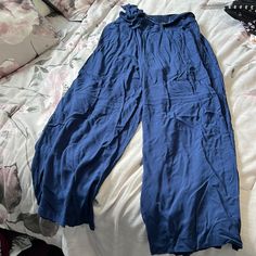 Torrid Size 0 Challis Wide Leg Pant With Tie Belt Leg Belt, Wide Leg Dress Pants, Boho Pants, Dress Slacks, Belt Tying, Leg Stretching, Wide Leg Pant, Periwinkle Blue, Fleece Pants