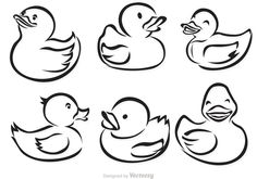 six rubber ducks in different positions