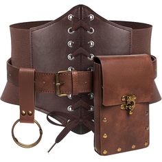 PRICES MAY VARY. -Enhance your Renaissance costume with our Belt Pouch Black/Brown, Corset Waistband + leather Strap Keyring + Coin Purse + Light Up Magic Cork Potion Bottle Set（Green/purple/red/pink led lights）. This set features a durable leather belt, an adjustable belt pouch, and two 200ml glass potion bottle/vials, perfect for Festival Medieval Dress Up，Steampunk Style，Pirate & Assassin play, LARP Ren Faire, Halloween or cosplay parties. -Stand out in the dark and add a touch of magic to yo Steampunk Pirate, Medieval Belt, Viking Costume, Festival Costumes, Belt Pouch, Halloween Accessories, Larp, Vintage Costumes, Waist Bag