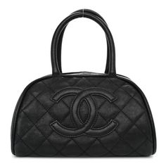 This is an authentic CHANEL Calfskin Quilted Small Bowler in Black. The bag has a classic, structured bowler shape made of luxurious diamond quilted black leather.  The tote features rolled leather top handles, a frontal stitched Chanel CC logo, and silver hardware.  The top zipper opens to a black leather interior with a pocket. Cute Birthday Outfits, Birthday Outfits, Diamond Quilt, Cc Logo, Vintage Bags, Leather Interior, Birthday Outfit, Leather Top, Silver Hardware