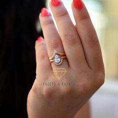 Unique one of a kind Pear Shaped Engagement Ring Bridal Set with V Shaped Nesting Chevron Wedding Band in Solid 14k Real Rose Gold, Alternative Wedding Rings. Hand crafted in solid 14k rose gold, this bohemian style, pear shaped engagement ring and V shaped wedding band is unique in every sense. Set in a gorgeous hand carved beaded bezel, the center pear shaped amorphous diamond is of the highest quality with a color grade of D and clarity grade of VVS1. A truly one of a kind ring for a truly on White Gold Pear-shaped Wedding Ring, Teardrop Wedding Diamond Ring With Rose Cut Diamonds, Wedding Teardrop Diamond Ring With Rose Cut Diamonds, Yellow Gold Teardrop Wedding Jewelry, Anniversary Pear-shaped Rose Cut Diamond Ring, Rose Gold Marquise Cut Jewelry For Wedding, Wedding Stackable Rose Gold Diamond Rings, 14k Gold Pear-shaped Wedding Jewelry, Teardrop Diamond Cut Wedding Ring