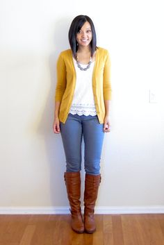 Yellow Cardigan, Cardigan Outfits, Yellow Shirts, Teacher Outfits, Mellow Yellow, Stitch Fix Style, Business Casual Outfits