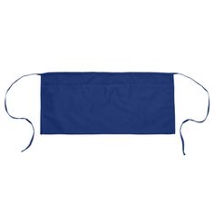 a blue apron on a white background