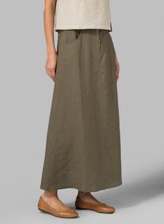 Linen High Rise Long Skirt A Line Linen Skirt, Versatile Relaxed Fit Lined Maxi Skirt, Versatile Relaxed Maxi Skirt With Lining, Versatile Relaxed Maxi Skirt With Lined Detail, Versatile Relaxed Tiered Maxi Skirt, Relaxed Linen Maxi Skirt For Vacation, Versatile Tiered Maxi Skirt, Bohemian Tiered Maxi Skirt With Pockets, Linen Long Skirt For Vacation