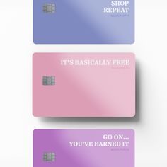 three credit cards that say it's basically free