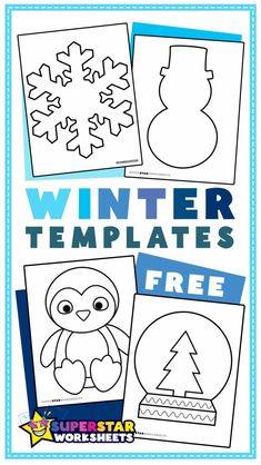 printable winter templates for kids to color