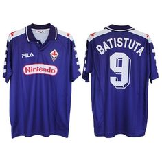 ACF Fiorentina 1998/99 Home Retro Shirt Batistuta #9 Short&Long Sleeved ACF Fiorentina 1998/99 Home Retro Shirt Batistuta #9 Short&Long Sleeved       Details Men’s Football Shirt Machine wash Standard fit Short sleeves Recommend going a size bigger than normal Short Sleeves Shirt, Number 9, Retro Shirts, Short Long, Sport Football, Football Shirt, Sports Memorabilia, Football Shirts, Workout Shorts