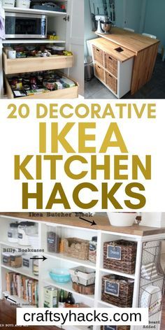 some kitchen hacks that are organized and organized