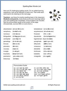 the spelling worksheet for spelling words