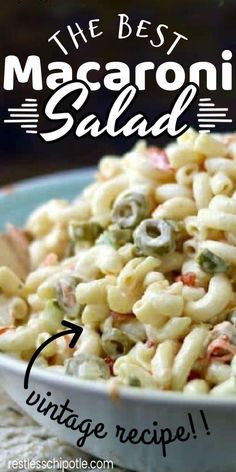 the best macaroni salad vintage recipe