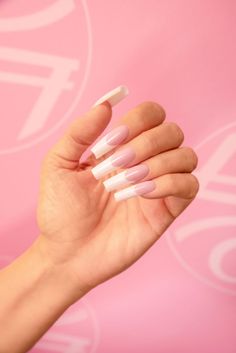 tammy taylor nails pink and white powders cover it up cool pink nail powder soft white nail powder acrylic nails Powder Acrylic Nails, I Believe In Pink, Nail Powder, White Nail