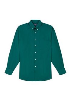 This classic fit, long sleeve, button-down shirt is cut from an easy-to-wear fabric with added stretch, so it keeps its shape and moves with you throughout the day. The cotton blend is machine washable for easy care and since its made from recycled materials, its also easy on our planet. | IZOD Men's Fashion Stretch Regular Fit Button Down Shirt, 15 - 15.5 32/33 Our Planet, Recycled Materials, Men's Fashion, Button Downs, Button Down Shirt, The Day, Shirt Dress, Cotton Blend, Mens Outfits