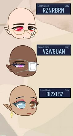 an info sheet showing the different types of eyes and how they are used to make them look