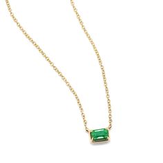 Zelena Emerald Pendant Classic Green Emerald Necklace With Bezel Setting, Classic Yellow Gold Emerald Necklace For May Birthstone, Green Emerald Pendant Necklace With Bezel Setting, Classic Green Emerald Necklace In 14k Gold, Classic Green Necklace With Rectangular Pendant, Fine Jewelry 14k Gold Green Emerald Necklace, Fine Jewelry Emerald Necklace In 14k Gold, Classic Green Emerald Pendant Necklace, Yellow Gold Emerald Necklace For May Birthstone