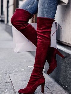 Fashion New Burgundy women boots cheap martin boots hot H5650 from Eoooh❣❣ Hak Tinggi, Mode Shoes, Barefoot Sandal, Cheap Boots, Thigh High Boots Heels, Martin Boots, Crazy Shoes, Heel Boots, Mode Inspiration