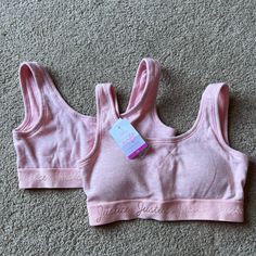 Two Excellent Condition Sports Bras For A Teen/Young Lady. Size Is 30 Girls. My Daughter Tried One On And Decided On A Different Brand. This Is For A Pair Of Two, One Is Nwt And Both Have Never Been Worn. Stretch Sports Bra For Workout, Pink Cotton Activewear For Playwear, Justice Accessories, A Teen, Sport Girl, Sports Bras, My Daughter, Kids Accessories, Sports Bra