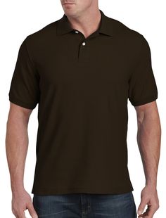 This classic polo sh​irt is one of our most popular styles and a must-have for any wardrobe​. Uniquely crafted​ and built to fit B​ig and Tall guys, ​you'll love its durability, fade and twist resistance, non-roll collar and ​longer length that won't roll up or ride up. Dressed up or down, its versatility makes it wearable year round, with jeans, pants and shorts.Exclusively ours​Solids: 100% cotton; heathered styles: 60% cotton/40% polyester​Ribbed-knit collar2-button placketShort sleeves; ribb Plus Mens Fashion, Tall Men Clothing, Athletic Build, Mens Clothing Store, Rolled Collar, Pique Polo Shirt, Tall Guys, Mens Big And Tall, Big And Tall