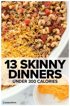 13 Skinny Dinners Under 300 Calories | Calorie recipes dinner, Dinner under 300 calories, Healthy low calorie meals Potluck Potatoes, Party Potatoes, Diet Recipes Low Calorie, Healthy Hummus, Corn Flake