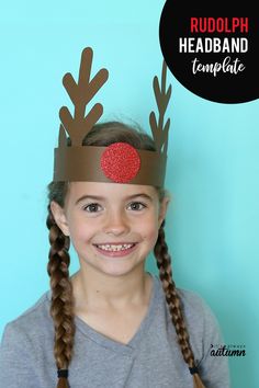 Reindeer Ears Headband, Diy Reindeer Headband, Preschool Christmas Headbands, Reindeer Headband Template, Reindeer Diy Costume, Reindeer Hats For Kids, Christmas Headbands For Kids, Christmas Hat Craft