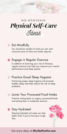 Learn what is physical self-care & types of physical self-care. Along with 27 no-nonsense physical self-care and wellness tips for healthy life. These examples of physical self-care challenges will help you understand your self-care needs. Also, know how daily physical self-care ideas will help you achieve your physical wellness goals even if you're a beginner. Start living a healthy lifestyle by practicing physical wellness and daily self-care activities. Gentle Self Care, Wellness Tips Daily, How To Live A Peaceful Life, Physical Wellness Activities, Women Health Care Tips, Health And Wellness Activity, Emotional Wellness Activities, Peaceful Activities, Wellness Topics