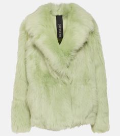 Shearling Jacket in Green - Blancha | Mytheresa Chic Green Winter Outerwear, Green Fur Coat With Faux Fur Trim For Fall, Green Faux Fur Coat With Faux Fur Trim, Green Faux Fur Trim Coat For Fall, Green Long Sleeve Outerwear With Faux Fur Trim, Green Faux Fur Coat For Fall, Winter Green Faux Fur Outerwear, Green Fall Outerwear With Faux Fur Trim, Green Long Sleeve Fur Coat For Winter