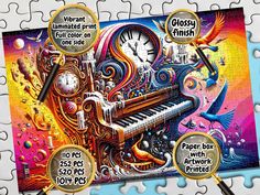 a puzzle with an image of a piano