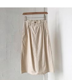 Style: commuting Size: one size Color: black, white, khaki, coffee Split Skirt, Khaki Pants, Elastic Waist, Split, Black White, Elastic, Skirt, Coffee, White