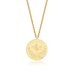 -Resat -22K gold plated -made by a real goldsmith -very high quality, no cheap production -Processing, shape and color 1 to 1 premium -does not discolor (waterproof) -Diameter Ø: 35 mm -Chain + coin approx. 35g // coin only approx. 20g -Material: brass -Nickel free Yellow Gold Coin Chain Necklace Gift, Yellow Gold Coin Chain Necklace As Gift, 14k Gold Rope Chain Necklace Gift, Gift Medallion Necklace With Rope Chain, Gold Plated Coin Pendant Chain Necklace As Gift, 22k Gold Figaro Chain Necklace As Gift, 22k Gold Round Necklace As Gift, 22k Gold Round Necklace For Gift, Gold Necklace With Rope Chain And Pendant