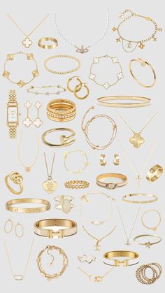 Gold Girl, Stacked Jewelry