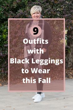 Leggings For Fall 2022, Fall Fashion With Leggings, Fall 2023 Leggings Outfits, Dressy Outfits With Leggings Winter, Tunic Dress With Leggings Fall Outfits, Ladies Leggings Outfit, Black Leggings And Long Sleeve Outfit, Leggings Over 40 Outfits, Blue Shirt Black Leggings Outfit