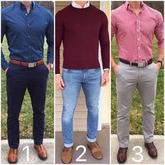 6,467 Likes, 538 Comments - Chris Mehan (@chrismehan) on Instagram: “What was your favorite outfit from this past week❓1️⃣, 2️⃣, or 3️⃣❓ And, Happy Father's Day to all…” Chris Mehan, Mens Business Casual Outfits, Business Casual Men, Business Casual Outfits, Men Looks