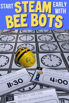 the bee bots game with instructions to start and end it off on the table