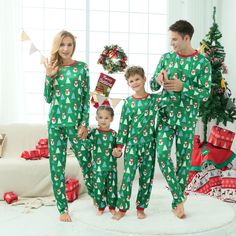 These cute pajamas are suitable for Christmas holidays and family gatherings. Your family will love these comfortable Christmas pajamas. Elegant and unique.Can be given to friends as a Christmas gift so you can wear these pajamas to spend an unforgettable Christmas with your family. Specifications: Made of premium cotton blend, skin-friendly, comfortable and soft. Unique design, long sleeve shirt, and long pants keep warm for winter. Many sizes for you to choose from. Package includes: 1 x Pajam Playful Long Sleeve Christmas Sleepwear, Family Matching Christmas Sleepwear, Matching Loungewear Sets For Winter, Matching Winter Loungewear Sets, Family Matching Christmas Cotton Sets, Family Matching Sets For Christmas Pajama Party, Family Matching Christmas Sets For Pajama Party, Matching Christmas Bedtime Sets, Family Matching Holiday Festive Sleepwear