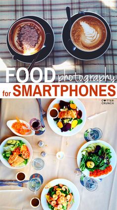 food photography for smartphones is displayed on a table