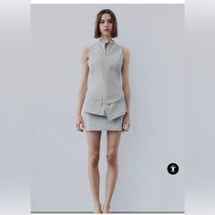 Zara Viral Grey Belted Short Dress -I Have Two Available, 1 Xl Brand New Available And 1 That I Worn Once Xl Available. - They Run Small So If Your A L It’s Better To Get The Xl - Sold Out On One Has A Tag And The Other Don’t White Long Sleeve Sweater, Boho Hippie Dress, Elegant Cocktail Dress, Satin Wrap Dress, High Neck Mini Dress, Boho Mini Dress, Halter Mini Dress, Mini Sweater Dress, Mini Velvet Dress