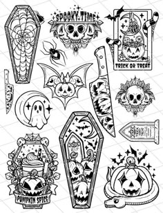 the halloween clipart set includes different designs