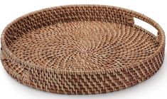 PRICES MAY VARY. 【HANDMADE BY THE LOCAL ARTISANS】 Made with durable Eco-friendly Rattan. Strong carry handles at each end make it a perfect serving tray. The sturdy base and the braided fibres provides strength and durability for multi-purpose use. 【MULTI-PURPOSE HANDWOVEN RATTAN TRAY】 Whether you’re after a bit of a boho vibe in your home or simply convenience, this multi purpose tray offers both. Classic in design, this woven tray basket is perfect for everyday storage and display. Use it to h Hipiwe Rattan Serving Tray, Round Wicker Tray On Coffee Table, Bread Serving Basket, Rattan Tray, Bar Tray, Round Serving Tray, Wicker Tray, Tray Design, Ottoman Tray