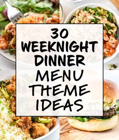 easy dinner ideas easy Dinner Theme Ideas, What To Have For Dinner, Dinner Menu Planning, Family Dinner Menu, Menu Sans Gluten, Happy Habits, Weekly Dinner Menu, Meal Planning Menus, Weekday Dinner