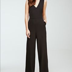 New With Tags Halter Neck Top Criss Cross Back Straps 95% Polyester/ 5% Spandex V-neck Jumpsuit For Workwear, V-neck Elastane Jumpsuit For Work, Non-stretch V-neck Jumpsuit For Night Out, Forever 21 Fitted Jumpsuits And Rompers For Date Night, Jeans Romper, Black High-waisted Denim Jumpsuit With Pockets, Velvet Jumper, Black V-neck Jumpsuits And Rompers With Pockets, Black Stretch V-neck Halter Top