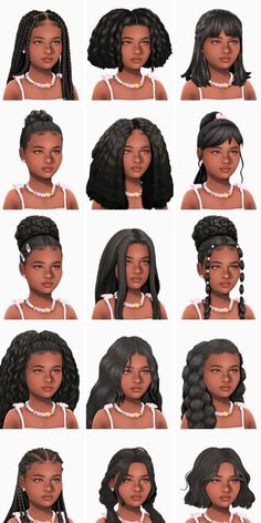 many different types of braids and hair styles