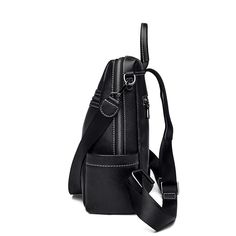 Elevate your style with our Women's Leather Backpack - a blend of high-quality soft leather and chic design. Perfect for school or leisure travel, this backpack exudes sophistication and practicality. Embrace the large capacity and timeless black hue, making it the ideal companion for fashionable individuals. Main Material: Genuine Leather Lining Material: nylon Interior Zipper Pocket Interior Compartment Exterior: Silt Pocket Leather Backpack With Anti-theft Pocket, Leather Anti-theft Backpack, Leather Backpack With Anti-theft Pocket For Everyday, Everyday Leather Backpack With Anti-theft Pocket, Leather Shoulder Bag For Travel And Back To School, Trendy Soft Leather Travel Backpack, Black Faux Leather Backpack For Travel, Black Faux Leather Backpack For School, School Leather Backpack With Anti-theft Pocket