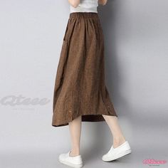 Lovely Longer Wrap Skirt for Ladies Casual Brown Maxi Skirt For Fall, Chic High Waist Baggy Skirt, Brown Asymmetrical Maxi Skirt For Spring, Baggy Knee-length Summer Skirt, Brown Midi Skirt With Pockets, Long Brown Lined Skirt, Brown Asymmetrical Skirt For Fall, Brown Long Lined Skirt, Non-stretch Brown Skirt With Pockets