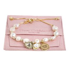 This elegant freshwater pearl slider bracelet is simple yet stunning. - Gold plated - Pearl - the stone of beauty, wisdom, purity and calm - Oyster charm represents beauty from within - 6mm beads   Comes in our beautiful Charms Embellishments gift box. NATURAL GEMSTONE DISCLAIMER Because gemstones are natural materials, each stone is unique, therefore stone colours may vary slightly from piece to piece. This adds to the jewellery's beauty. All properties attributed to the gemstone jewellery sold by Charms Embellishments are based on ancient folklore and traditions. these products are not intended to diagnose, treat or prevent any illness or replace medical advice. Bracelets Crystal, Slider Bracelet, Stacking Bracelets, Oyster Bracelet, Bracelet Crystal, Gemstone Beaded Bracelets, Gemstone Jewellery, Cluster Earrings, Crystal Bracelet