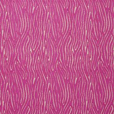 pink and white fabric with wavy lines on it