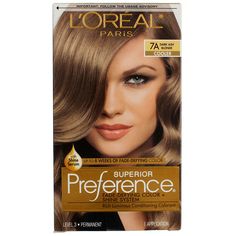 L'Oreal Paris Superior Preference Fade Defying Hair Color, Dark Ash Blonde 7A Warnings Disclaimer The product descriptions and instructions provided by Vitabox are for informational purposes only and are qualified in their entirety by the information available from manufacturers of the products. You should carefully read all product packaging, and contact the manufacturer with any questions before using a product. While we endeavor to ensure that product descriptions are current, manufacturers s Loreal Paris Feria, Feria Hair Color, Dark Ash Blonde, Dark Ash, Light Ash Blonde, Silver Blonde, Ash Blonde Hair, Creme Color, Fade Out