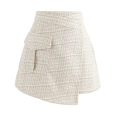 Suuper Cute Tweed Asymmetric Mini Skirt. Never Used. New With Tags. Size M Christian Dior Mini Skirt, Chic Asymmetrical Skirt With Pockets, Elegant Asymmetrical Skort For Spring, Tweed Mini Skirt With Pockets, Spring Beige Tweed Bottoms, Spring Workwear Skort With Asymmetrical Hem, Asymmetrical Hem Skort For Spring Workwear, Spring Tweed Bottoms In Beige, Chic Asymmetrical Skort With Pockets