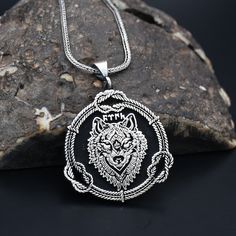 "Animal Lover Necklace,Wild Wolf Silver Necklace,925 Sterling Silver Necklace,Wolf Charm With Chain,Handmade Necklace,Oxidized Unisex Jewelry ✦ Details ✦ * Material: 925 Sterling Silver * Weight of pendant : 13,25 gram *  Chain Weight :     20 Inches = 5.00 Gr     22 Inches = 5.60 Gr     24 Inches = 6.05 Gr     26 Inches = 6.10 Gr     28 Inches = 6,40 Gr * Sides oxidized * Stamp: 925 ✦ Shipping ✦ * Processing time: 1-3 business days. * This item ships from my Turkish workshop in Istanbul. * Add your phone number in address box for a smoother delivery. That makes courier personnel's job easier.  ✦ Packaging ✦ * Comes with a luxury gift box and a jewellery cleaning cloth and courtesy gift. ✦ Returns, Exchanges ✦ * Return option available for 30 days after the delivery. * The product has to b Sterling Silver Wolf Design Jewelry Gift, Sterling Silver Jewelry With Wolf Design For Gift, Viking Style Silver Jewelry With Wolf Design, Viking Style Silver Wolf Design Jewelry, Viking Style Sterling Silver Nickel-free Necklace, Sterling Silver Necklace With Wolf Design For Gift, Viking Style Oxidized Jewelry Gift, Viking Style Oxidized Jewelry As Gift, Viking Style Oxidized Jewelry For Gifts